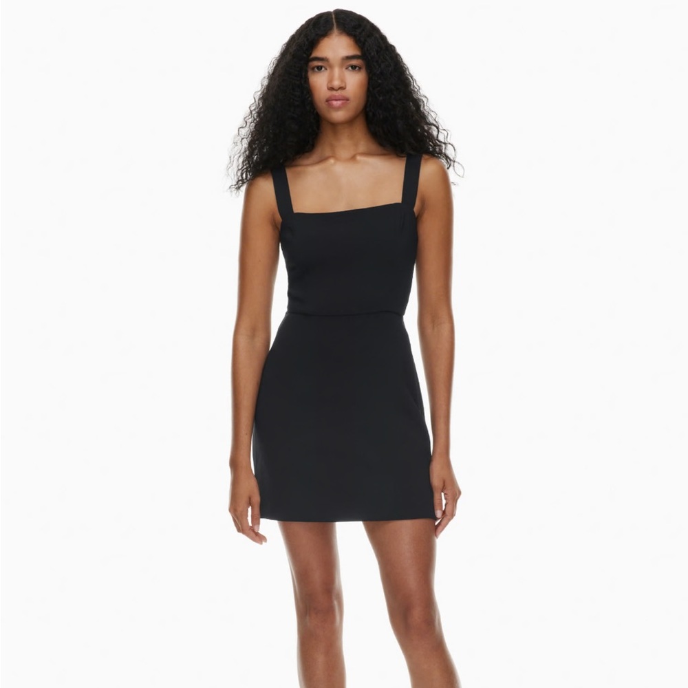Aritzia Wilfred Aperature Tie-Back Dress in Black